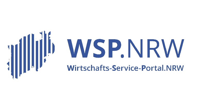 Logo mit Schriftzug Wirtschafts-Service-Portal.NRW