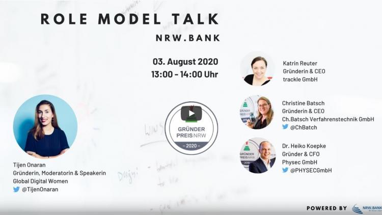 Role Model Talk: Eine Blick auf das Programm mit den teilnehmenden Gründerinnen und dem Gründer